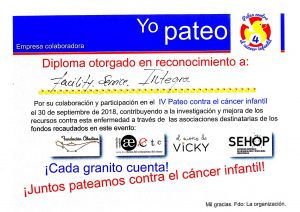 2018.- Patea contra el cancer infantil